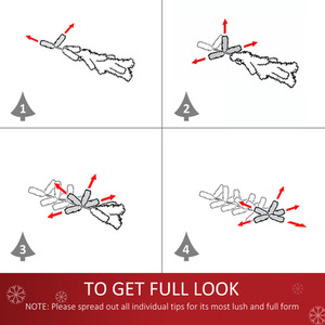 HOMCOM 5ft Artificial Christmas Tree LED Snowflake - Green by HOMCOM