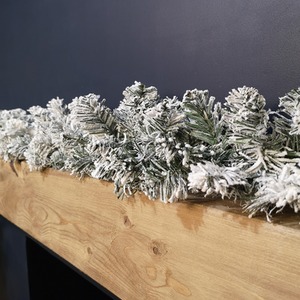 Kaemingk Snowflocked Luxury Christmas Imperial Garland - Green by Samuel Alexander