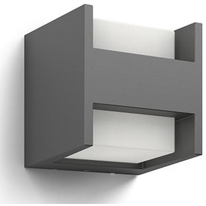 Philips LED Arbour Anthracite Outdoor Wall Lantern - White by Philips