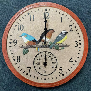 Garden Wall Bird Clock - Cream by Garden Mile