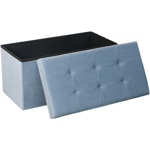 Seville Brushed Velvet Trunk - Blue