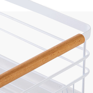 Iron Dish Drainer Drip Tray - White by Livingandhome