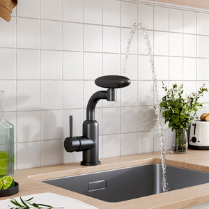 Pull-Out Extendable Tap with Multiple Water Flow Modes - Black by komore