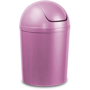 Compact Plastic Swing Top Waste Bin 5-15L - Purple / 5l by Home Centre