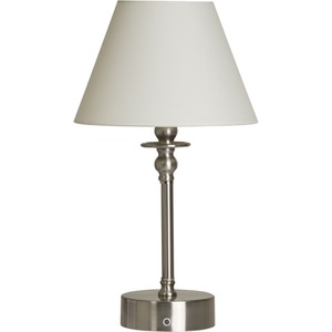Rechargeable Satin Nickel Table Lamp - Silver by Lighting Collection