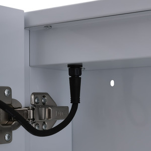 Anti Fog LED Dimmable Mirror Cabinet With Shaver Socket - White / 50cm by Livingandhome