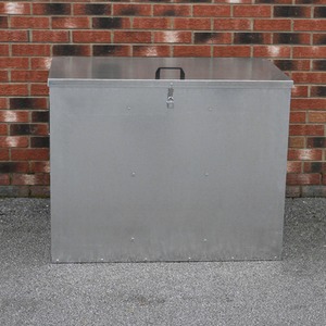 Galvanised Feed Store 3 Compartments - Silver by Monstershop