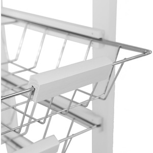 White Wooden Kitchen Trolley - White / 5.75kg by Vida Designs