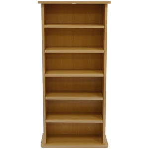CHAK - 222 CD or 104 DVD Blu-ray Media Storage 6 Shelf Unit - Beech - Beech by Watsons