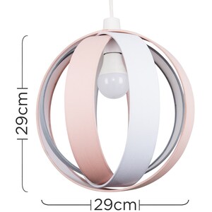 Pink Modern Fabric Globe Ceiling Pendant Light Shade - Pink by ValueLights