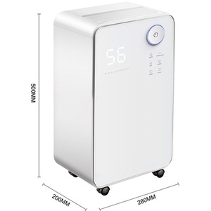 WiFi 16L Dehumidifier with Wheels - White by Livingandhome