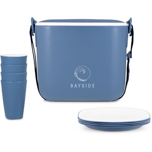 Insulated Picnic Cool Box Set - Blue by Bayside