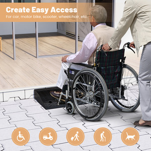 2 Pack Rubber Curb Ramp - Black by GAINOOM