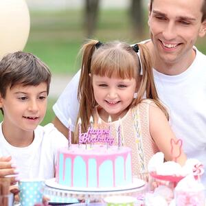 Spiral Candles Cake Topper - Light Pink by Shatchi