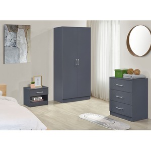 Highbury 3 Piece Bedroom Set - Dark Grey by Swish Furniture