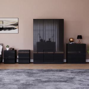 Vida Designs Glinton 4 Piece FSC Bedroom Set - Black by Vida Designs