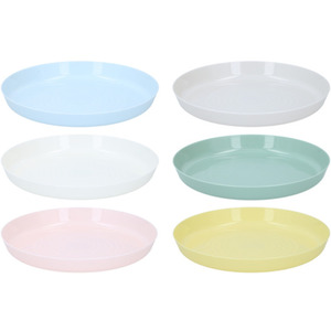 6Pcs Colourful Reusable Plate Set for Kids Party Plates Indoor and Outdoor - Pink by UMKY