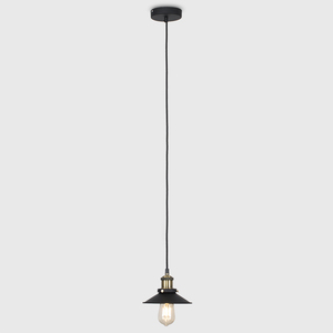 Cononial Black Ceiling Light Pendant - Black by ValueLights