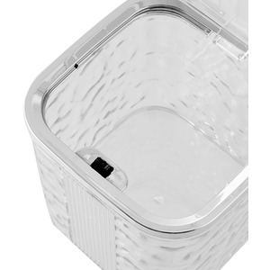 Crystal-Clear Mini Desktop Rubbish Bin - White by komore