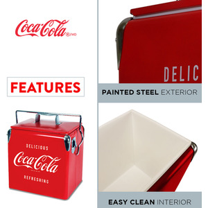 Coca-Cola Retro Ice Chest Cooler 13L - Red by Koolatron