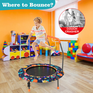 92CM Kids Trampoline with LED Lights by Costway