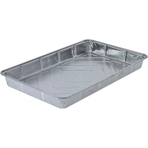 Large Foil Tray Bake Containers with Free Disposable Piping Bag - Silver / 50 by Bakery Direct Ltd