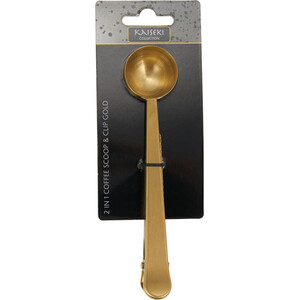 Kaiseki 2-in-1 Coffee Scoop and Clip - Gold