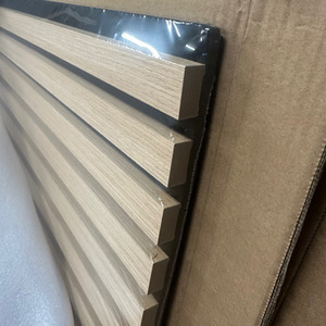 4x Wood Acoustic Slatted Wall Panels - Natural Oak by Aluxo