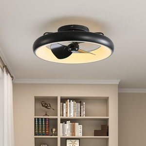 Circular LED Fan Light with Acrylic Light Ring by komore