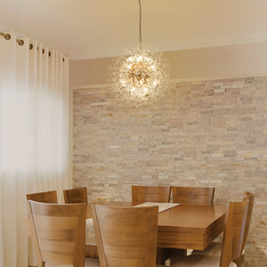 16 Lights Dandelion Ceiling Lighting Crystal Pendant - Chrome