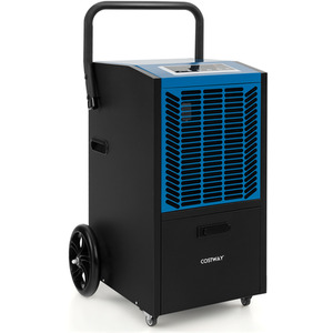 Industrial Dehumidifier with 4 Wheels - Black by Costway