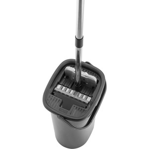 Essentials Flat Mop and Bucket - Grey by Ourhouse