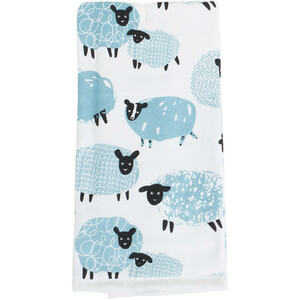 Highland Flock Reversible Tea Towel - Blue