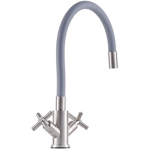 Stainless Steel Dual Handle Kitchen Tap by Livingandhome