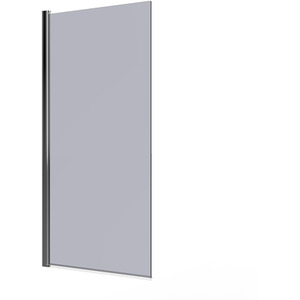 Rotatable Single-Sided Tempered Glass Shower Screen - Silver by Livingandhome