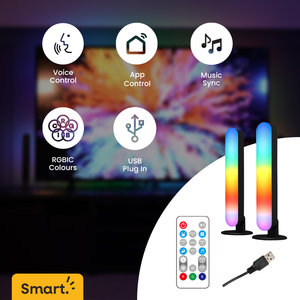 Smart RGBIC TV Gaming Light Bars - Black by ValueLights