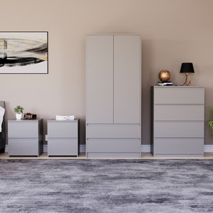 Denver Bedroom Set (2 Drawer Bedside (x2), 4 Drawer Chest, 2 Door Wardrobe) by Vida Designs