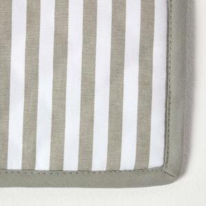 Grey Stripe Cotton Pot Holder - Grey by Homescapes