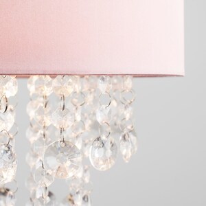 Acrylic Jewel Effect Droplet Pink Ceiling Pendant Light Shade - Pink by ValueLights