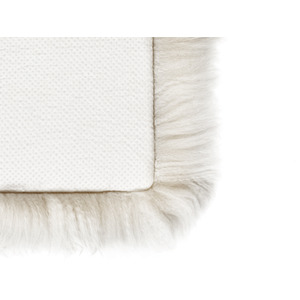 Square Sheepskin Chair Pad - Natural White by Native Natural