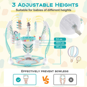 Baby Stationary Activity Center Baby Bouncer - Blue by Costway