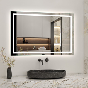 LED Illuminated Bathroom Mirror with Demister Pad by AicaBathroom