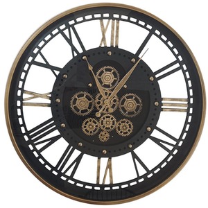 Gear Design Wall Clock - Gold by Vanity Living