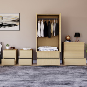 Denver Bedroom Set (2 Drawer Bedside (x2), 3 Drawer Chest, 2 Door Wardrobe) by Vida Designs