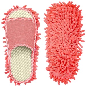 Flexible and Elastic Microfiber Chenille Mop Slippers - Pink by Haven