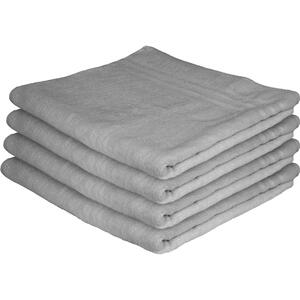 Cotton Bath Sheets - 160cm x 90cm - Pack of 4 - Grey by Nicola Spring
