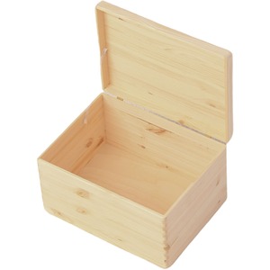 Multi-Purpose Wood Storage Box with Lid - Cream by NOVECRAFTO