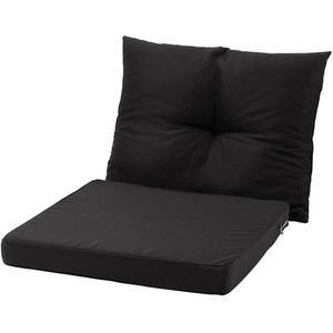 2Pcs Outdoor Sofa Cushion Backrest Set - Black by komore
