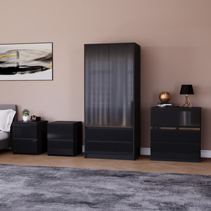 Vida Designs Glinton 4 Piece FSC Certified Bedroom Set- Black by Vida Designs