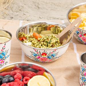 Pansy Picnic Bowl - 21.5cm - Cotton Pansy / 18.5cm by Billy Can